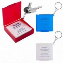 ESTUCHE CON PADS DE ALCOHOL PROMOCIONALES CON LLAVERO